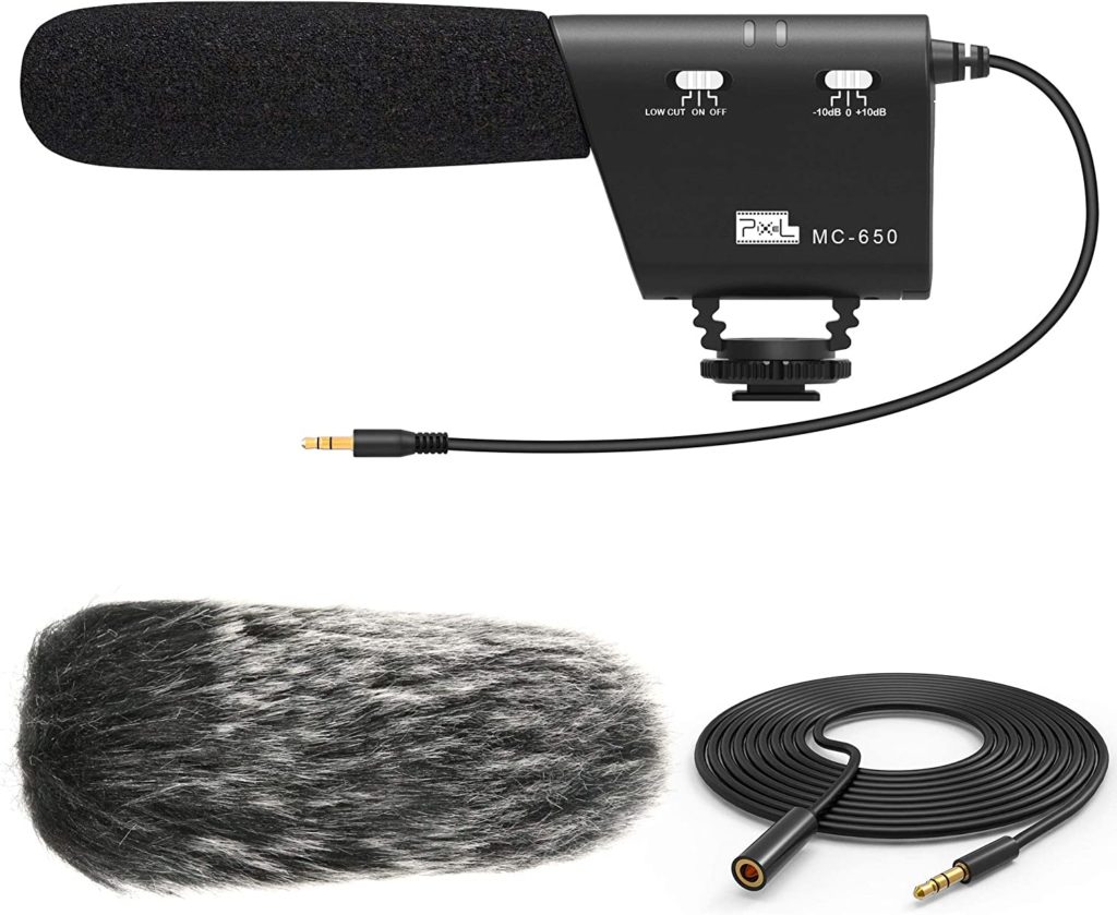 PIXEL MC650 Camera Microphone Kit, Directional Shotgun Video Mic