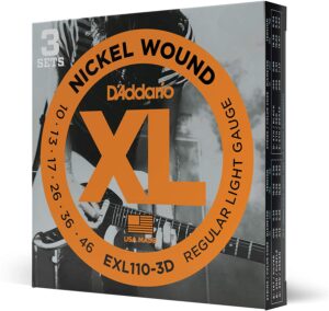 D'Addario EXL110-3D Nickel Wound Electric Guitar Strings