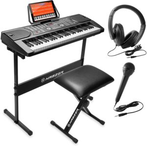 Hamzer 61-Key Portable Electronic Keyboard Piano with Stand