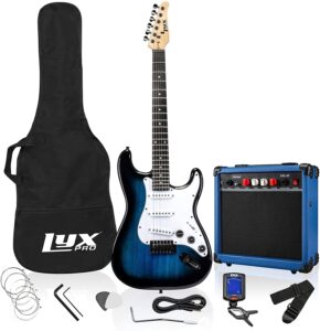 LyxPro 39 inch Electric Guitar Kit Bundle with 20w