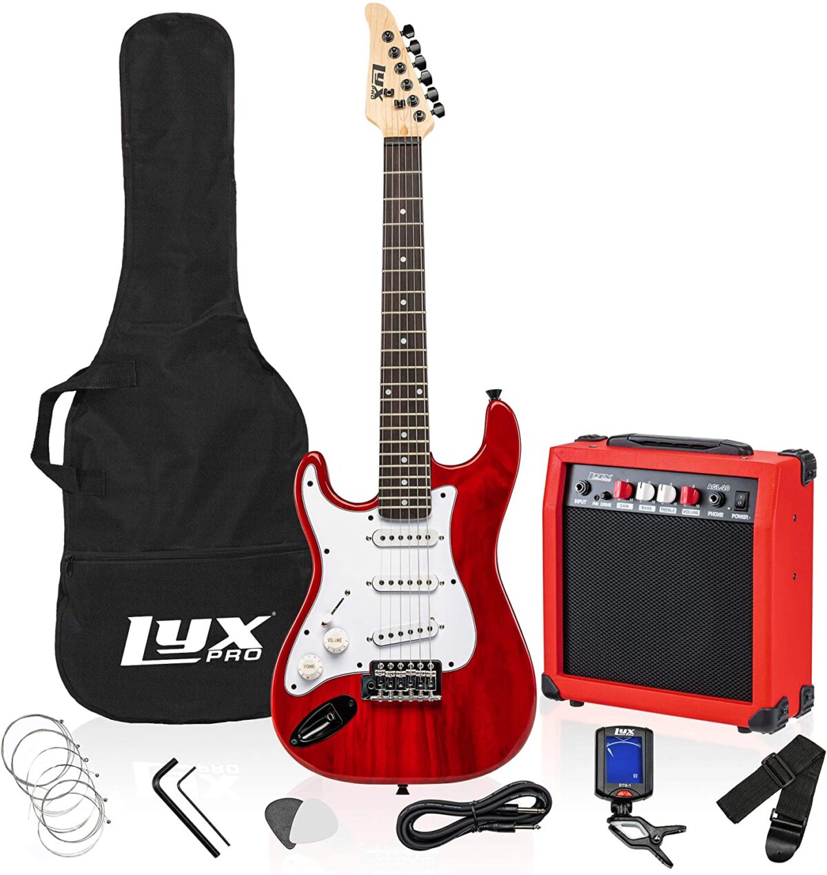 LyxPro Left Hand 36 Inch Electric Guitar and Kit for Lefty Kids